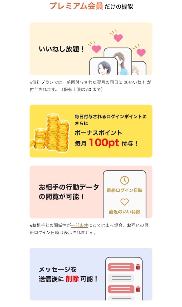 プレミアム会員だけの機能